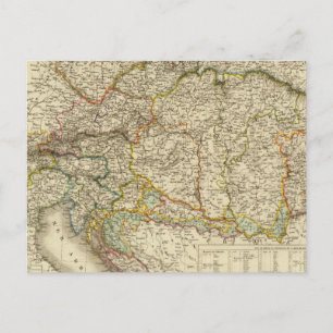 Carte Postale Péninsule des Balkans centraux Autriche Hongrie