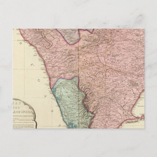 Carte Postale Péninsule Inde Sud (Devant)