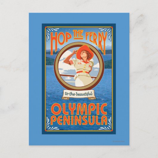 Carte Postale Péninsule Olympique, Washington - Sauter le Ferry (Devant)