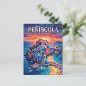Carte Postale Peñíscola Espagne (Debout devant)