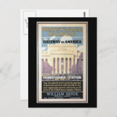 Carte Postale Penn Station, Gateway To America 1929 (Devant / Derrière)