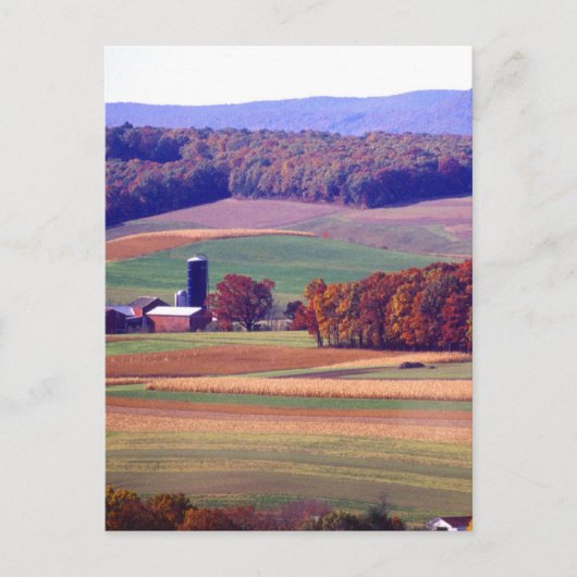 Carte Postale Pennsylvania Farm à l'automne (Devant)