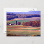 Carte Postale Pennsylvania Farm à l'automne (Devant / Derrière)