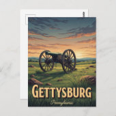 Carte Postale Pennsylvania Gettysburg Travel (Devant / Derrière)