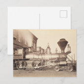 Carte Postale Pennsylvania Railroad Locomotive Train Sepia (Devant / Derrière)