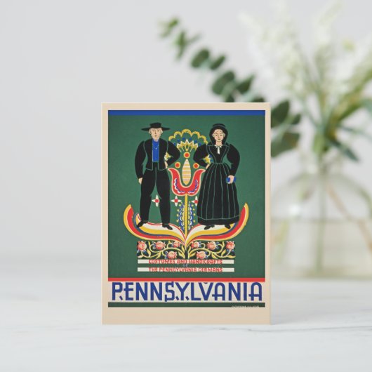 Carte Postale Pennsylvania, vintage travel poster, (Debout devant)