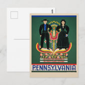 Carte Postale Pennsylvania, vintage travel poster, (Devant / Derrière)