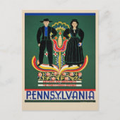 Carte Postale Pennsylvania, vintage travel poster, (Devant)