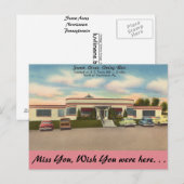 Carte Postale Pennsylvanie, barre laitière de sept acres (Devant / Derrière)