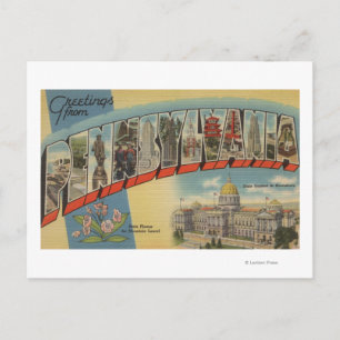 Carte Postale Pennsylvanie (Capitale nationale/Fleur) 2