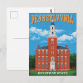 Carte Postale Pennsylvanie État clé (Devant / Derrière)
