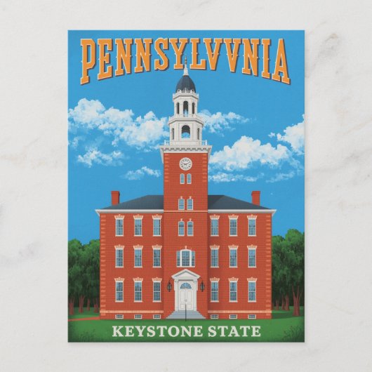 Carte Postale Pennsylvanie État clé (Devant)