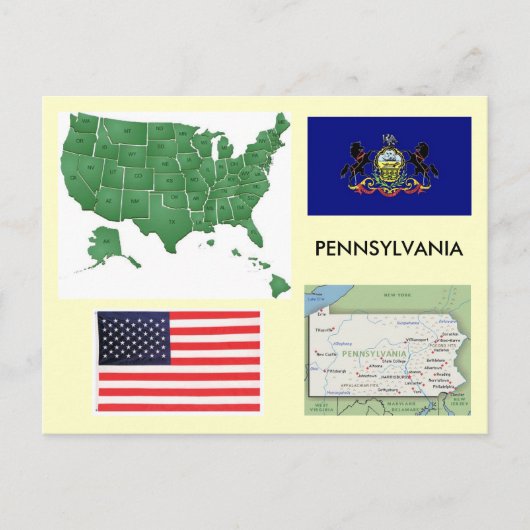 Carte Postale Pennsylvanie, États-Unis (Devant)