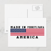 Carte Postale Pennsylvanie Fabriquée Dans Des Designs (Devant / Derrière)