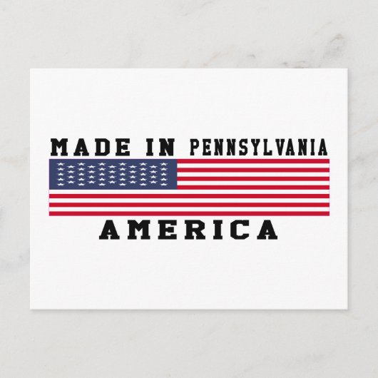 Carte Postale Pennsylvanie Fabriquée Dans Des Designs (Devant)