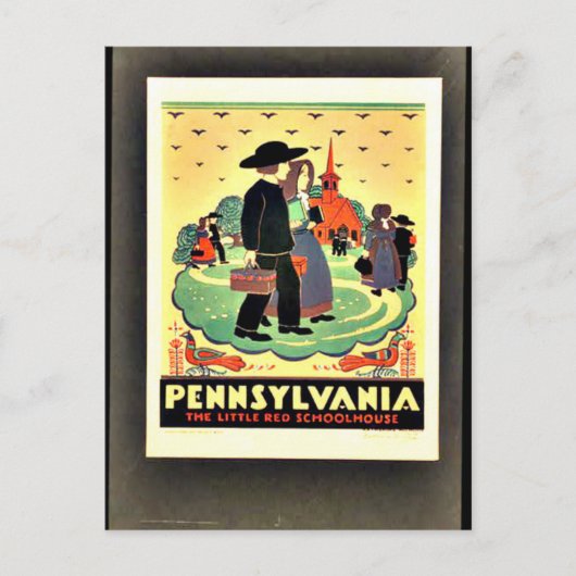 Carte Postale Pennsylvanie, La petite école rouge (Devant)