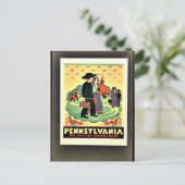 Carte Postale Pennsylvanie, La petite école rouge (Debout devant)