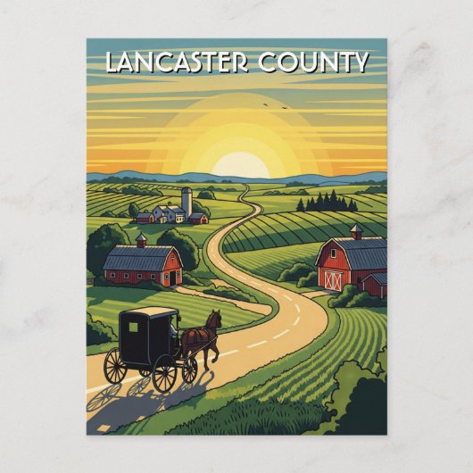 Carte Postale Pennsylvanie Lancaster County Travel (Devant)