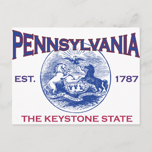 Carte Postale PENNSYLVANIE L'État Clé (Devant)