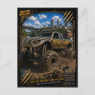 Carte Postale Pennsylvanie Monster Truck Art Hors Route