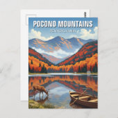 Carte Postale Pennsylvanie Pocono Mountains Voyage (Devant / Derrière)