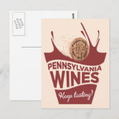 Carte Postale Pennsylvanie Wines Keystone State Post Card (Devant / Derrière)