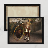 Carte Postale Penny Farthing Steampunk (Devant / Derrière)