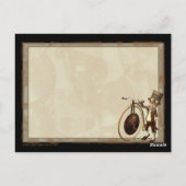 Carte Postale Penny Farthing Steampunk (Dos)
