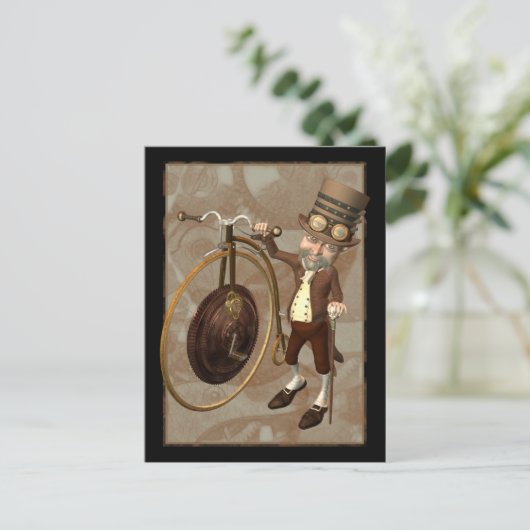 Carte Postale Penny Farthing Steampunk (Debout devant)
