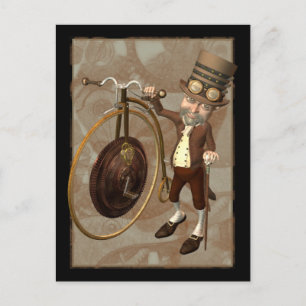 Carte Postale Penny Farthing Steampunk