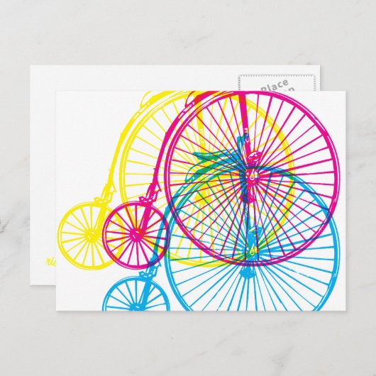 Carte Postale Penny Farthings CMYK (Devant / Derrière)