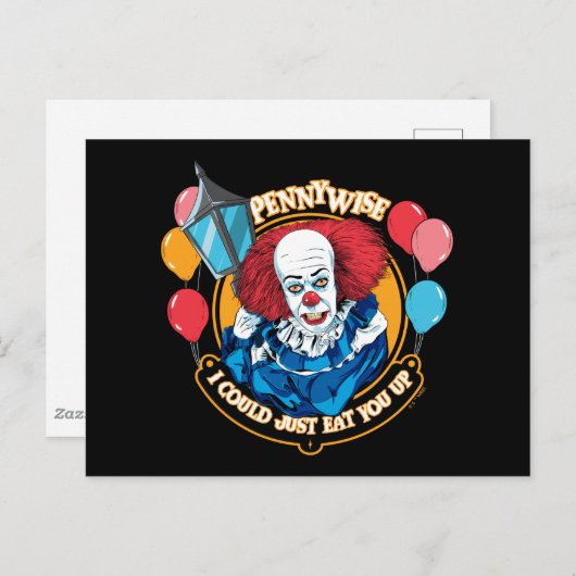 Carte Postale Pennywise Classique - Je Pourrais Te Dévorer (Devant / Derrière)