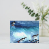 Carte Postale Penquin play (Debout devant)