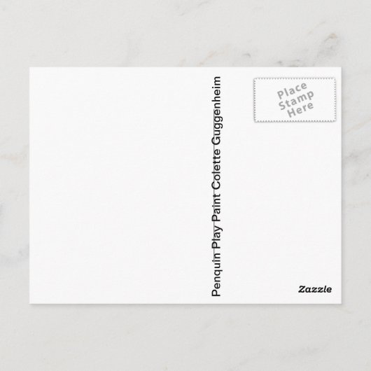 Carte Postale Penquin play (Dos)