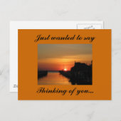 Carte Postale Pensant à vous…, a juste voulu dire (Devant / Derrière)