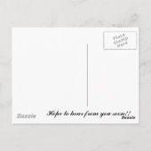 Carte Postale Pensant à vous…, a juste voulu dire (Dos)