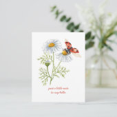 Carte Postale Pense à toi Daisies et coccinelle (Debout devant)