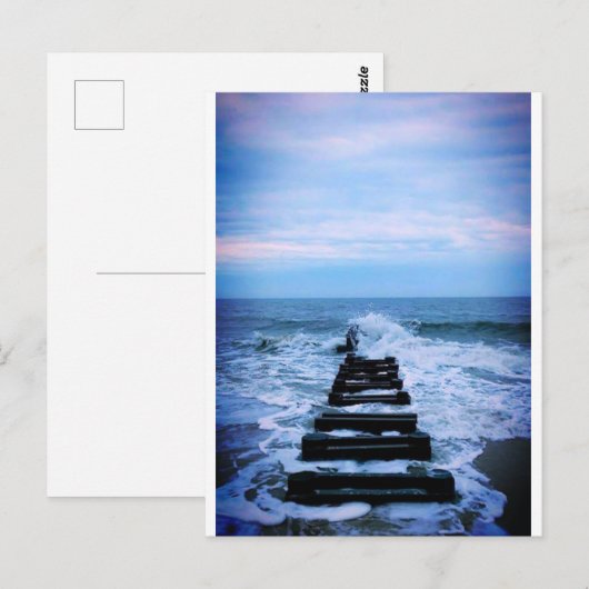 Carte Postale Pensée à la plage (Devant / Derrière)