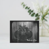Carte Postale Pensée florale de vous Fleurs Monochrome (Debout devant)