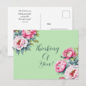 Carte Postale Pensée florale pour vous (Devant / Derrière)