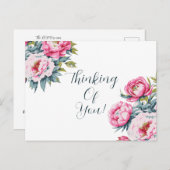 Carte Postale Pensée florale pour vous (Devant / Derrière)