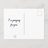 Carte postale - Pensée : Je prie pour vous. (Dos)