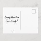 Carte postale - Pensée : Joyeux anniversaire, dame (Dos)