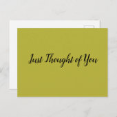 Carte postale - Pensée : Paix. (Devant / Derrière)