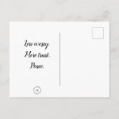 Carte postale - Pensée : Paix. (Dos)