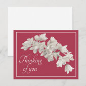 Carte Postale Pensée pour vous Orchidée blanche Botanique modern (Devant / Derrière)