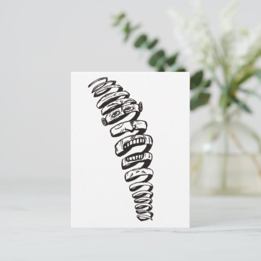 Carte Postale Pensée spirale (Debout devant)