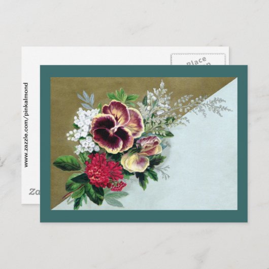 Carte Postale Pensée Tussie-Mussie (Devant / Derrière)