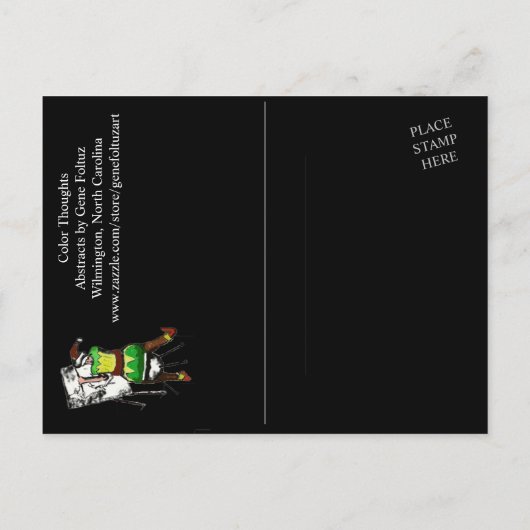 Carte Postale Pensées couleur - Abstrait par Gene Foltuz Mini Pr (Dos)