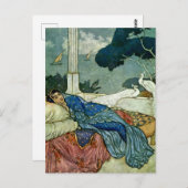 Carte Postale "Penser à Lady Yang" par Edmund Dulac (Devant / Derrière)